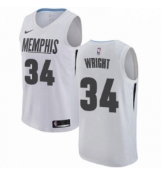 Mens Nike Memphis Grizzlies 34 Brandan Wright Swingman White NBA Jersey City Edition Mens Nike Memphis Grizzlies 34 Brandan Wright Swingman White NBA Jersey City Edition