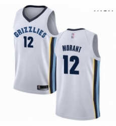 Nike Memphis Grizzlies 12 Ja Morant White Basketball Swingman Association Edition Jersey Nike Memphis Grizzlies 12 Ja Morant White Basketball Swingman Association Edition Jersey