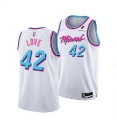 Men Miami Heat 42 Kevin Love White 2024 25 City Edition Stitched Basketball Jersey Men Miami Heat 42 Kevin Love White 2024 25 City Edition Stitched Basketball Jersey