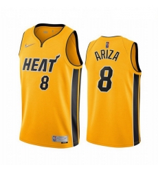 Men Miami Heat 8 Trevor Ariza Yellow NBA Swingman 2020 21 Earned Edition Jersey Men Miami Heat 8 Trevor Ariza Yellow NBA Swingman 2020 21 Earned Edition Jersey