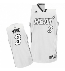 Mens Adidas Miami Heat 3 Dwyane Wade Swingman White On White NBA Jersey Mens Adidas Miami Heat 3 Dwyane Wade Swingman White On White NBA Jersey
