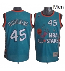 Mens Mitchell and Ness Miami Heat 45 Alonzo Mourning Swingman Light Blue 1996 All Star Throwback NBA Jersey Mens Mitchell and Ness Miami Heat 45 Alonzo Mourning Swingman Light Blue 1996 All Star Throwback NBA Jersey