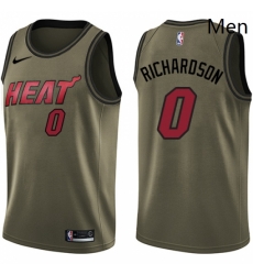 Mens Nike Miami Heat 0 Josh Richardson Swingman Green Salute to Service NBA Jersey Mens Nike Miami Heat 0 Josh Richardson Swingman Green Salute to Service NBA Jersey