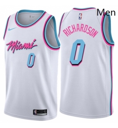 Mens Nike Miami Heat 0 Josh Richardson Swingman White NBA Jersey City Edition Mens Nike Miami Heat 0 Josh Richardson Swingman White NBA Jersey City Edition