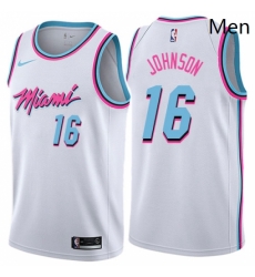 Mens Nike Miami Heat 16 James Johnson Swingman White NBA Jersey City Edition Mens Nike Miami Heat 16 James Johnson Swingman White NBA Jersey City Edition