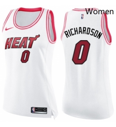 Womens Nike Miami Heat 0 Josh Richardson Swingman WhitePink Fashion NBA Jersey Womens Nike Miami Heat 0 Josh Richardson Swingman WhitePink Fashion NBA Jersey