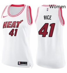 Womens Nike Miami Heat 41 Glen Rice Swingman WhitePink Fashion NBA Jersey Womens Nike Miami Heat 41 Glen Rice Swingman WhitePink Fashion NBA Jersey