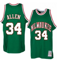 Mens Adidas Milwaukee Bucks 34 Ray Allen Authentic Green Throwback NBA Jersey Mens Adidas Milwaukee Bucks 34 Ray Allen Authentic Green Throwback NBA Jersey