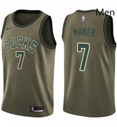 Mens Nike Milwaukee Bucks 7 Thon Maker Swingman Green Salute to Service NBA Jersey Mens Nike Milwaukee Bucks 7 Thon Maker Swingman Green Salute to Service NBA Jersey