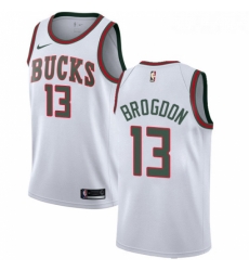 Womens Nike Milwaukee Bucks 13 Malcolm Brogdon Swingman White Fashion Hardwood Classics NBA Jersey Womens Nike Milwaukee Bucks 13 Malcolm Brogdon Swingman White Fashion Hardwood Classics NBA Jersey