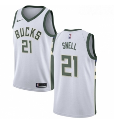 Womens Nike Milwaukee Bucks 21 Tony Snell Swingman White Home NBA Jersey Association Edition Womens Nike Milwaukee Bucks 21 Tony Snell Swingman White Home NBA Jersey Association Edition