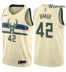 Womens Nike Milwaukee Bucks 42 Vin Baker Swingman Cream NBA Jersey City Edition Womens Nike Milwaukee Bucks 42 Vin Baker Swingman Cream NBA Jersey City Edition