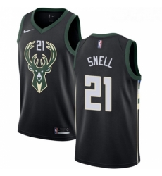 Youth Nike Milwaukee Bucks 21 Tony Snell Swingman Black Alternate NBA Jersey Statement Edition Youth Nike Milwaukee Bucks 21 Tony Snell Swingman Black Alternate NBA Jersey Statement Edition