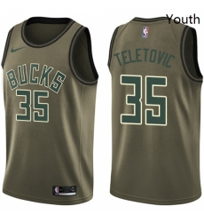 Youth Nike Milwaukee Bucks 35 Mirza Teletovic Swingman Green Salute to Service NBA Jersey Youth Nike Milwaukee Bucks 35 Mirza Teletovic Swingman Green Salute to Service NBA Jersey