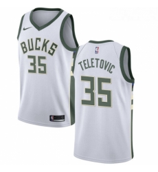 Youth Nike Milwaukee Bucks 35 Mirza Teletovic Swingman White Home NBA Jersey Association Edition Youth Nike Milwaukee Bucks 35 Mirza Teletovic Swingman White Home NBA Jersey Association Edition