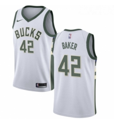Youth Nike Milwaukee Bucks 42 Vin Baker Authentic White Home NBA Jersey Association Edition Youth Nike Milwaukee Bucks 42 Vin Baker Authentic White Home NBA Jersey Association Edition