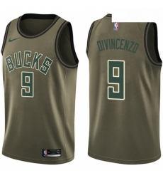 Youth Nike Milwaukee Bucks 9 Donte DiVincenzo Swingman Green Salute to Service NBA Jersey Youth Nike Milwaukee Bucks 9 Donte DiVincenzo Swingman Green Salute to Service NBA Jersey