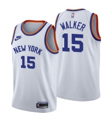 Men New York Knicks 15 Kemba Walker Men Nike Releases Classic Edition NBA 75th Anniversary Jersey White Men New York Knicks 15 Kemba Walker Men Nike Releases Classic Edition NBA 75th Anniversary Jersey White
