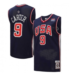 Men USA Basketball 9 Vince Carter 2000 Navy Throwback Stitched Jersey Men USA Basketball 9 Vince Carter 2000 Navy Throwback Stitched Jersey