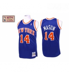 Mens Mitchell and Ness New York Knicks 14 Anthony Mason Swingman Royal Blue Throwback NBA Jersey Mens Mitchell and Ness New York Knicks 14 Anthony Mason Swingman Royal Blue Throwback NBA Jersey