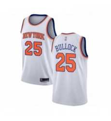 Mens New York Knicks 25 Reggie Bullock Authentic White Basketball Jersey Association Edition Mens New York Knicks 25 Reggie Bullock Authentic White Basketball Jersey Association Edition