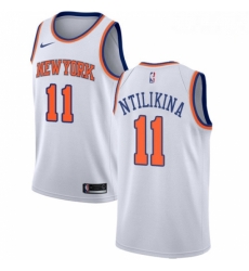 Mens Nike New York Knicks 11 Frank Ntilikina Authentic White NBA Jersey Association Edition Mens Nike New York Knicks 11 Frank Ntilikina Authentic White NBA Jersey Association Edition