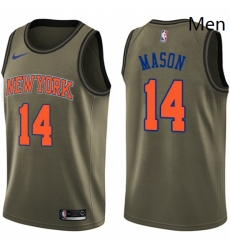 Mens Nike New York Knicks 14 Anthony Mason Swingman Green Salute to Service NBA Jersey Mens Nike New York Knicks 14 Anthony Mason Swingman Green Salute to Service NBA Jersey