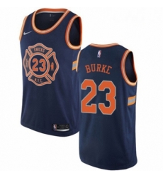 Mens Nike New York Knicks 23 Trey Burke Swingman Navy Blue NBA Jersey City Edition Mens Nike New York Knicks 23 Trey Burke Swingman Navy Blue NBA Jersey City Edition