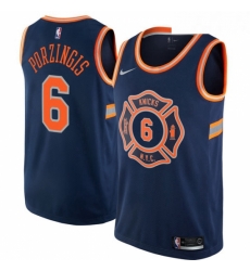 Mens Nike New York Knicks 6 Kristaps Porzingis Authentic Navy Blue NBA Jersey City Edition Mens Nike New York Knicks 6 Kristaps Porzingis Authentic Navy Blue NBA Jersey City Edition