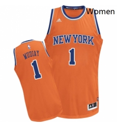 Womens Adidas New York Knicks 1 Emmanuel Mudiay Swingman Orange Alternate NBA Jersey Womens Adidas New York Knicks 1 Emmanuel Mudiay Swingman Orange Alternate NBA Jersey