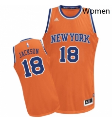 Womens Adidas New York Knicks 18 Phil Jackson Swingman Orange Alternate NBA Jersey Womens Adidas New York Knicks 18 Phil Jackson Swingman Orange Alternate NBA Jersey