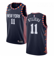 Womens Nike New York Knicks 11 Frank Ntilikina Swingman Navy Blue NBA Jersey 2018 19 City Edition Womens Nike New York Knicks 11 Frank Ntilikina Swingman Navy Blue NBA Jersey 2018 19 City Edition