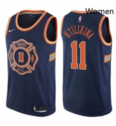 Womens Nike New York Knicks 11 Frank Ntilikina Swingman Navy Blue NBA Jersey City Edition Womens Nike New York Knicks 11 Frank Ntilikina Swingman Navy Blue NBA Jersey City Edition