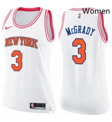 Womens Nike New York Knicks 3 Tracy McGrady Swingman WhitePink Fashion NBA Jersey Womens Nike New York Knicks 3 Tracy McGrady Swingman WhitePink Fashion NBA Jersey