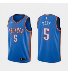 Men Nike Thunders 5 Luguentz Dort Blue Edition Jersey Men Nike Thunders 5 Luguentz Dort Blue Edition Jersey