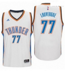 Mens Oklahoma City Thunder 77 Joffrey Lauvergne adidas White New Swingman Home Jersey Mens Oklahoma City Thunder 77 Joffrey Lauvergne adidas White New Swingman Home Jersey
