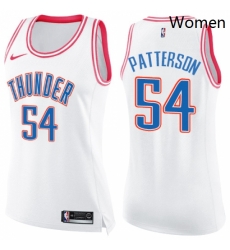 Womens Nike Oklahoma City Thunder 54 Patrick Patterson Swingman WhitePink Fashion NBA Jersey Womens Nike Oklahoma City Thunder 54 Patrick Patterson Swingman WhitePink Fashion NBA Jersey
