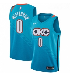 Youth Nike Oklahoma City Thunder 0 Russell Westbrook Swingman Turquoise NBA Jersey City Edition Youth Nike Oklahoma City Thunder 0 Russell Westbrook Swingman Turquoise NBA Jersey City Edition
