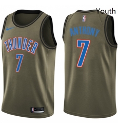 Youth Nike Oklahoma City Thunder 7 Carmelo Anthony Swingman Green Salute to Service NBA Jersey Youth Nike Oklahoma City Thunder 7 Carmelo Anthony Swingman Green Salute to Service NBA Jersey