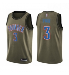 Youth Oklahoma City Thunder 3 Chris Paul Swingman Green Salute to Service Basketball Jersey Youth Oklahoma City Thunder 3 Chris Paul Swingman Green Salute to Service Basketball Jersey