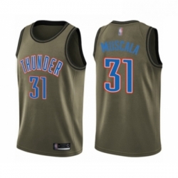 Youth Oklahoma City Thunder 31 Mike Muscala Swingman Green Salute to Service Basketball Jersey 