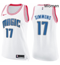 Womens Nike Orlando Magic 17 Jonathon Simmons Swingman WhitePink Fashion NBA Jersey Womens Nike Orlando Magic 17 Jonathon Simmons Swingman WhitePink Fashion NBA Jersey