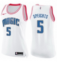 Womens Nike Orlando Magic 5 Marreese Speights Swingman WhitePink Fashion NBA Jersey Womens Nike Orlando Magic 5 Marreese Speights Swingman WhitePink Fashion NBA Jersey