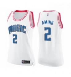 Womens Orlando Magic 2 Al Farouq Aminu Swingman White Pink Fashion Basketball Jers Womens Orlando Magic 2 Al Farouq Aminu Swingman White Pink Fashion Basketball Jers