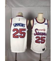 76ers 25 Ben Simmons White Nike Throwback Swingman Jersey 76ers 25 Ben Simmons White Nike Throwback Swingman Jersey