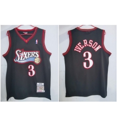 76ers 3 Allen Iverson Black 1997 98 Hardwood Classics Jersey 76ers 3 Allen Iverson Black 1997 98 Hardwood Classics Jersey