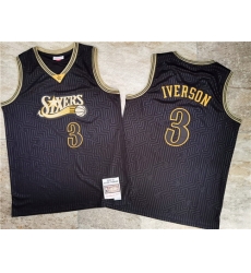 76ers 3 Allen Iverson Black 2000 01 Hardwood Classics Jersey 76ers 3 Allen Iverson Black 2000 01 Hardwood Classics Jersey