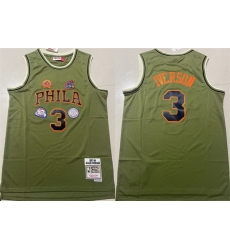 Men Philadelphia 76ers 3 Allen Iverson Green 1997 98 Throwback Stitched Basketball Jersey Men Philadelphia 76ers 3 Allen Iverson Green 1997 98 Throwback Stitched Basketball Jersey