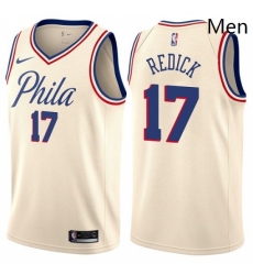 Mens Nike Philadelphia 76ers 17 JJ Redick Authentic Cream NBA Jersey City Edition Mens Nike Philadelphia 76ers 17 JJ Redick Authentic Cream NBA Jersey City Edition