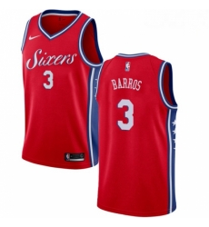 Mens Nike Philadelphia 76ers 3 Dana Barros Swingman Red Alternate NBA Jersey Statement Edition Mens Nike Philadelphia 76ers 3 Dana Barros Swingman Red Alternate NBA Jersey Statement Edition